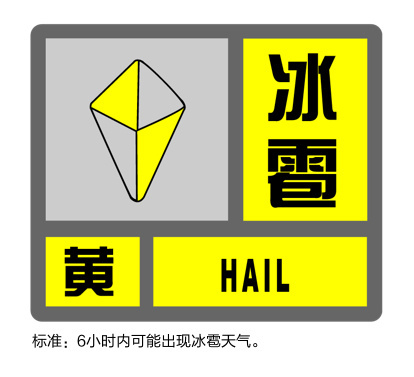 上海发布冰雹黄色预警信号,目前“一橙两黄两蓝”五预警高挂