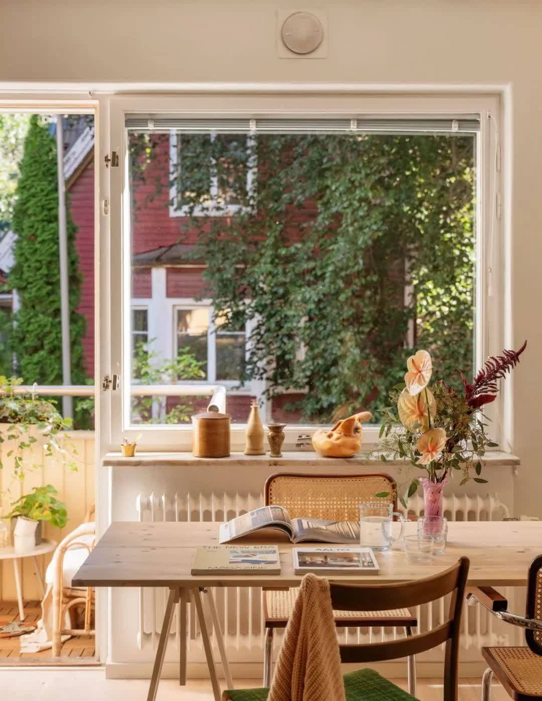 58平北欧公寓，绿色亚麻色营造自然氛围，更好的还原心中家的样子