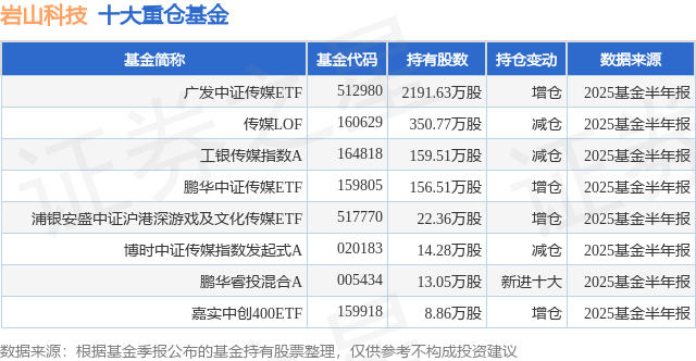 9月3日岩山科技涨9.07%，广发中证传媒ETF基金重仓该股